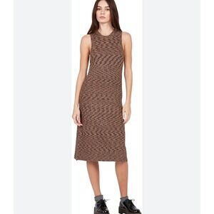 Volcom‎ Spacestone Sweater Knit Midi Dress Womens M Brown Bodycon Dress Casual